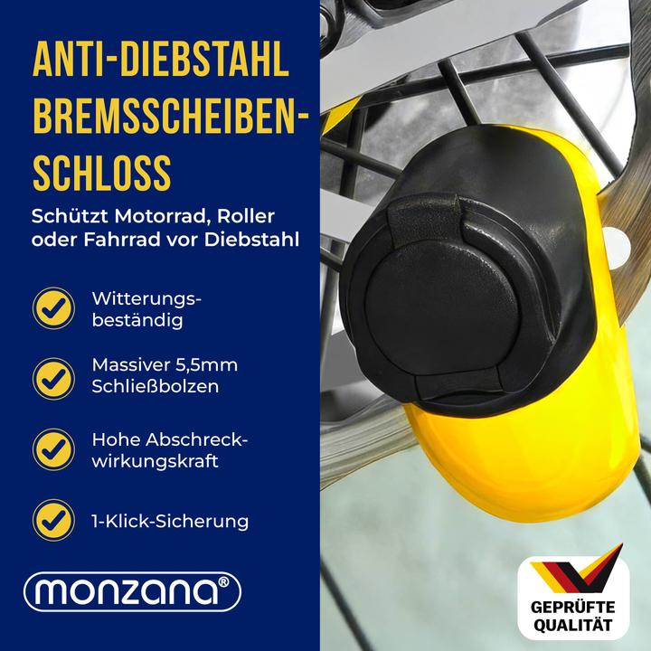 Actual product image Deuba Bremsscheibenschloss