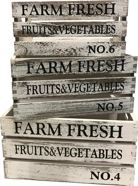 Image du produit Mayer - the gift factory Cagette cadeau blanche "Farm Fresh" vide - petit (1x)