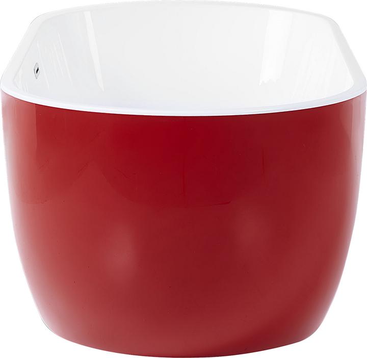 Actual product image Beliani Bath tub free-standing red oval 160 x 75 cm NEVIS (203 l, 160 cm, 75 cm)