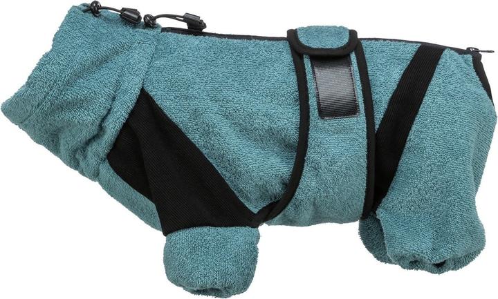 Trixie Badjas / Huisoverall Badstof Benzine - 46 Cm (M, Hond algemeen, Hondenbadjas)
