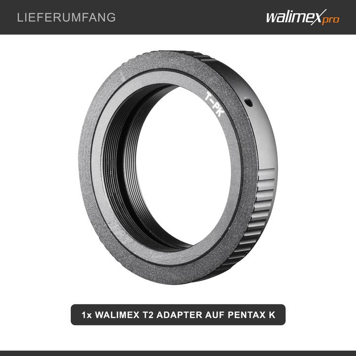 Actual product image Kipon Adapter T2 lens to Pentax K camera
