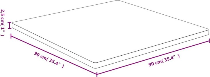 Actual product image VidaXL Douglas (90 x 90 x 2,5 cm)