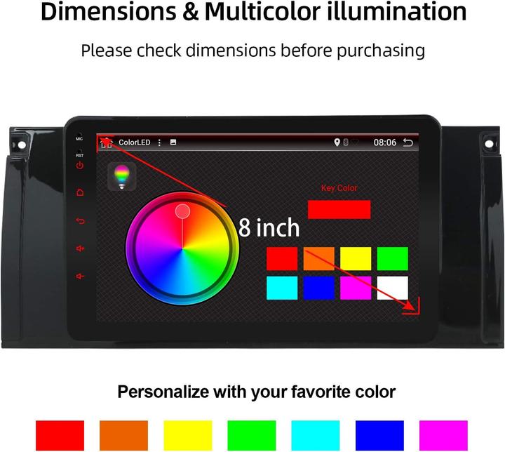 Immagine prodotto Joyx Navi Android 10 Autoradio für BMW M5/E39/E53 mit GPS & Carplay (Apple Carplay, Auto Android)