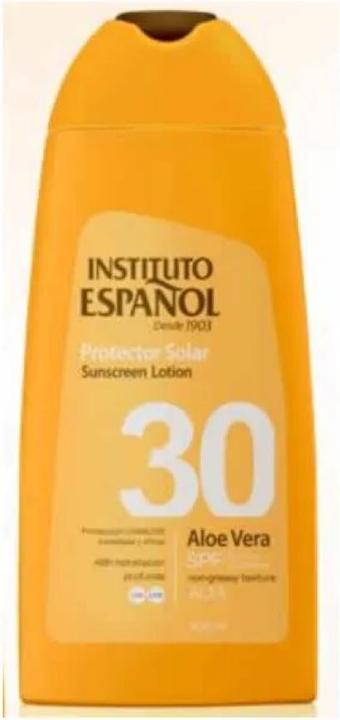 Actual product image Instituto Español Sol. Proteccion Solar Aloe Vera Spf30 Locion 300 ml (Suntan cream, SPF 30, 300 ml)