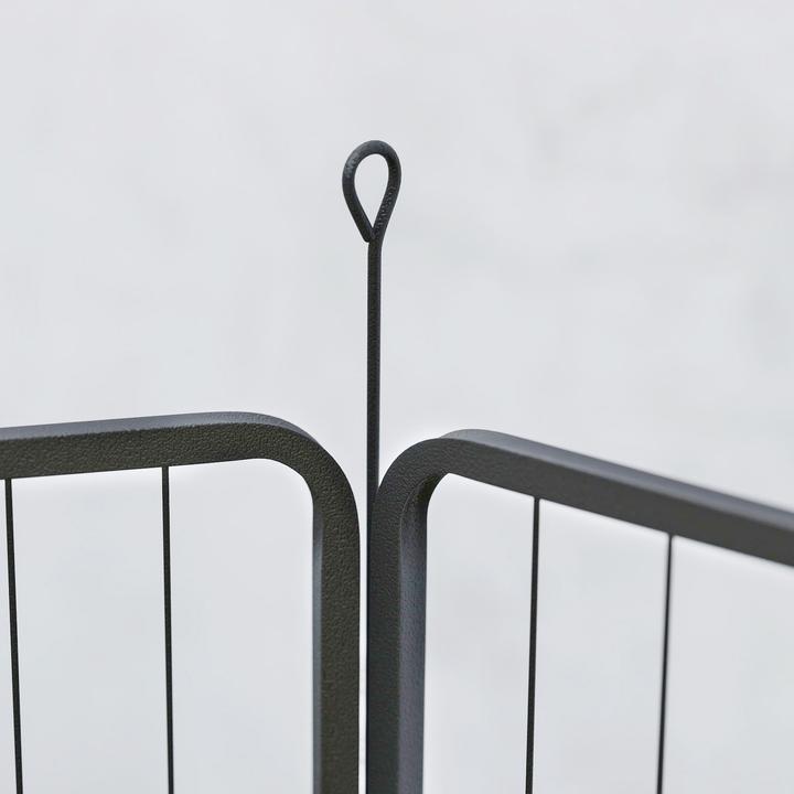 PawHut Welpenauslauf Stahl Schwarz (Gabbia per cani)