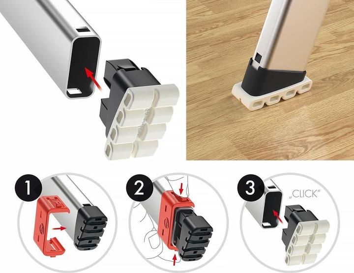Actual product image Hailo EasyClix Living - Size L, interchangeable foot set