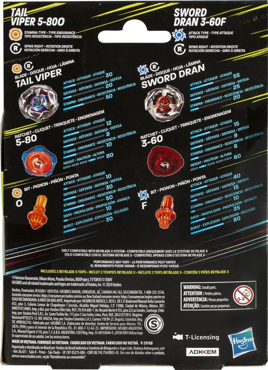 Immagine prodotto Hasbro Bey Bbx Dual Pack Ast (Multilingue)