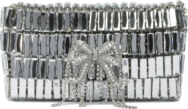 Self-Portrait Mini crossbody bag with crystal bow