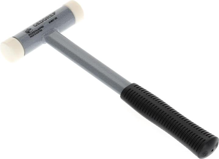 Produktbild Gedore Rückschlagfreier Schonhammer, Ø 25 mm, Stahlrohrstiel, Austauschbare Polyamid-Köpfe (440 g)