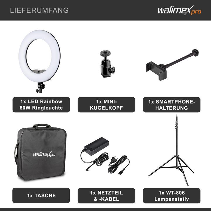 Produktbild Walimex pro LED Rainbow Set (Ringleuchte)