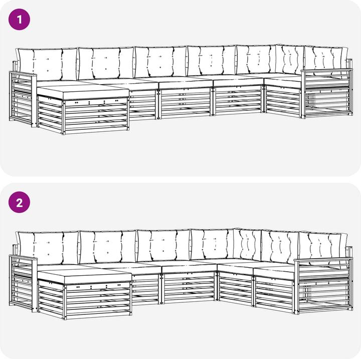 Produktbild vidaXL Outdoor-Sofa