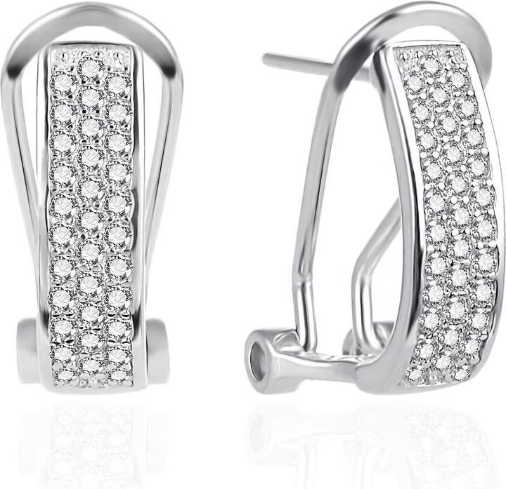 Immagine prodotto Agato - Silver dangle earrings with zircons AGT-E026KKW (Argento)