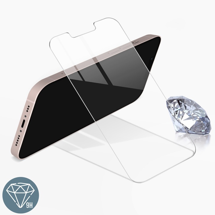 Produktbild Avizar Kristallklare Folie, Glas-Displayschutz (1 Stück, Apple iPhone 13 mini)