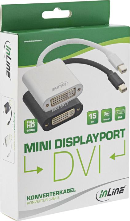 Produktbild InLine Mini DisplayPort zu DVI Adapter Aluminium (DVI, 19.50 cm)