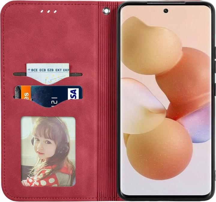 Produktbild Cover-Discount Xiaomi 12/12X - Stand Flip Case Hülle rot (Xiaomi 12, Xiaomi 12X)