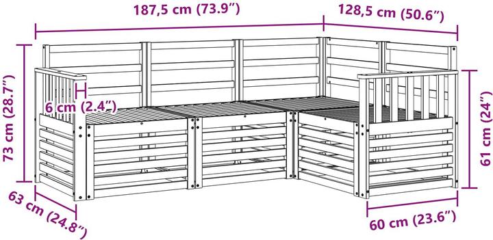 Produktbild vidaXL Outdoor-Sofa