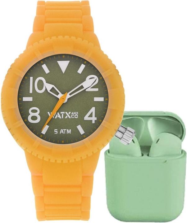 Watxand Co WATX ANDCO analog WAPACKEAR18M orange Belts orange Belts (Analogue wristwatch, 43 mm)