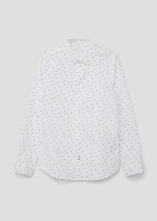 Produktbild s.Oliver Hemd Slim: Hemd mit Allover-Print (M)