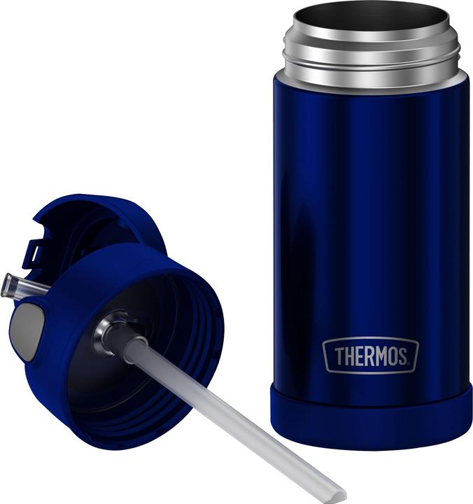Image du produit Thermos Bouteille isotherme FUNTAINER Straw Bottle, bleu 0,35 L, double paroi en acier inoxydable, bouchon (0.35 l)