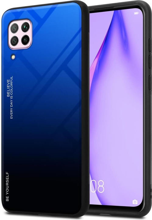 Actual product image Cadorabo TPU 2 colors glass cover (Huawei Nova 7i, Huawei P40 Lite)