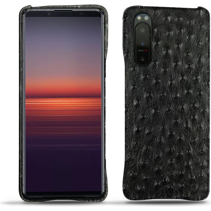 Noreve Lederschutzhülle (Sony Xperia 5 II), Smartphone Hülle, Schwarz