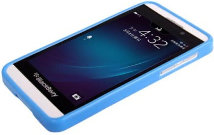 Actual product image König Design Protective cover TPU dots Case for mobile Blackberry Z10 blue (Blackberry Z10)