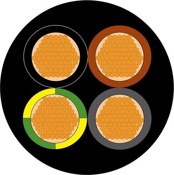 Produktbild RS PRO H07RNF 4 core 2.5mm rubber cable 100m (100 m)