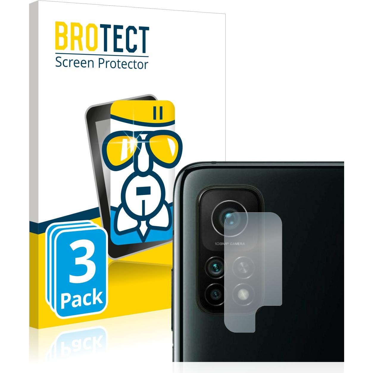 BROTECT AirGlass Panzerglasfolie (3 Stück, Xiaomi Mi 10T Pro 5G), Smartphone Schutzfolie, Transparent