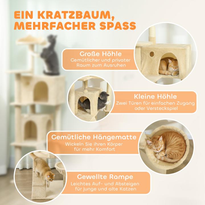 Produktbild PawHut Kratzbaum (160 cm, Beige)