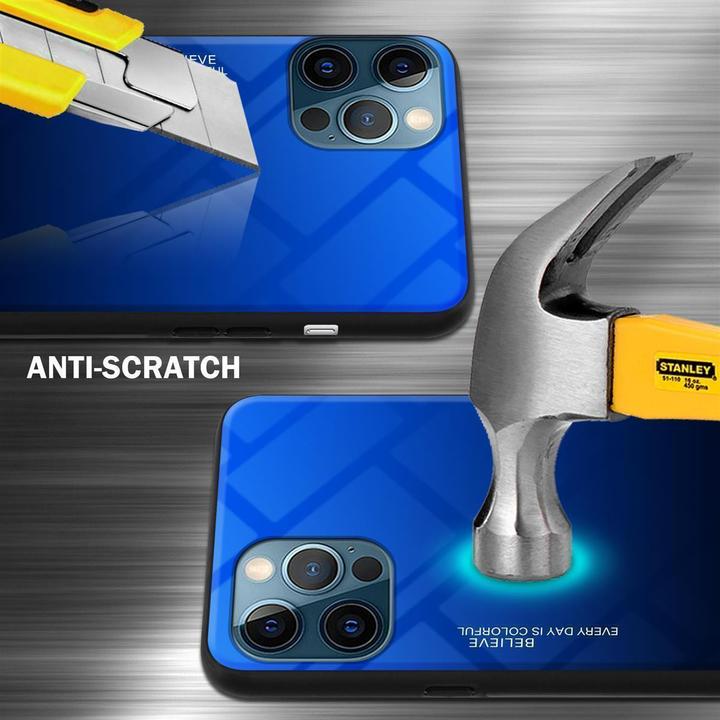 Produktbild Cadorabo TPU 2 Farben Glas Cover (Realme 12 Pro+, Apple iPhone 12)