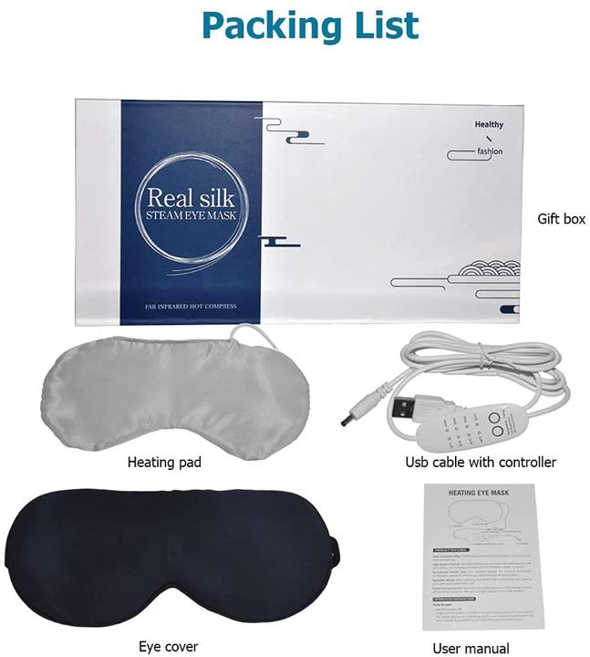 Actual product image Pjyu Eye mask, warming, black