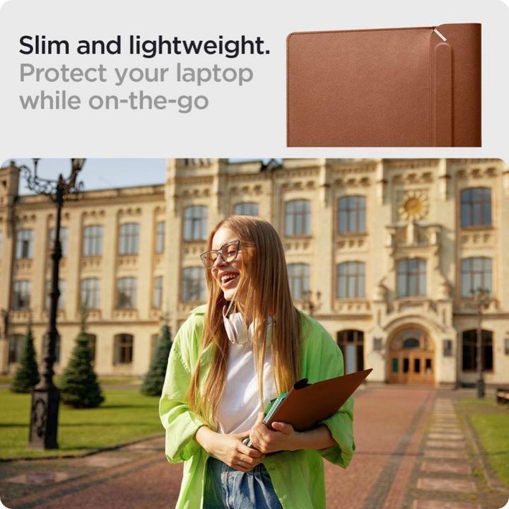 Produktbild Spigen Valentinus Sleeve Laptop 15-16 brązowy/classic brown AFA06419 (16", Universal)