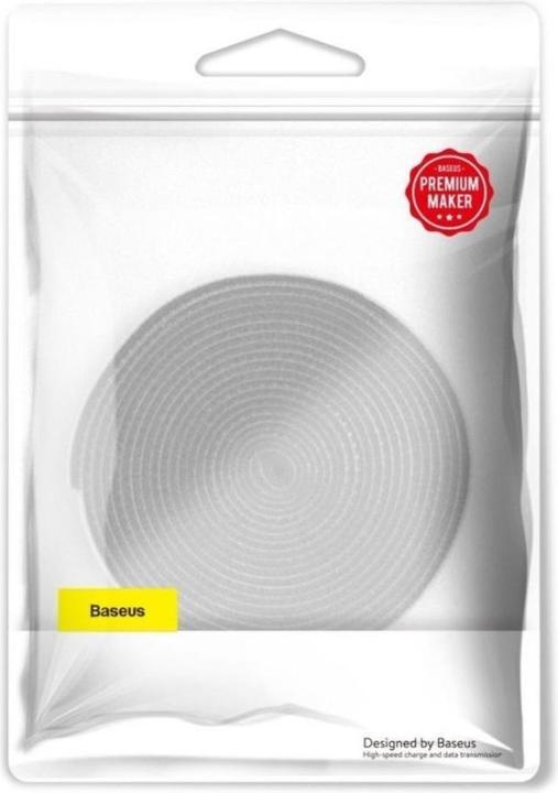 Actual product image Baseus Rainbow Circle Velcro Straps 3m Gray (Cable hole, 300 cm)