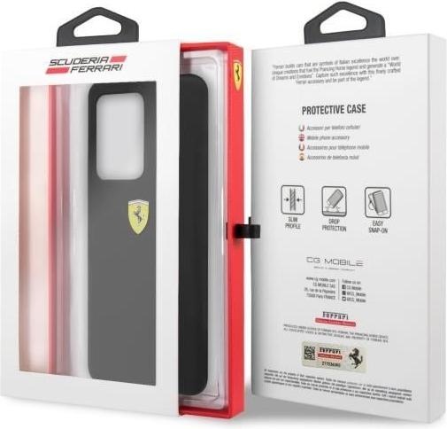 Productafbeelding Ferrari Hardcase FESSIHCS69BK S20 Ultra G988 zwart/zwart Silicone (Samsung Galaxy S20 Ultra)