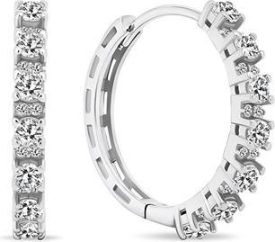 Produktbild Brilio Silver - Sparkling round earrings with zircons EA472W