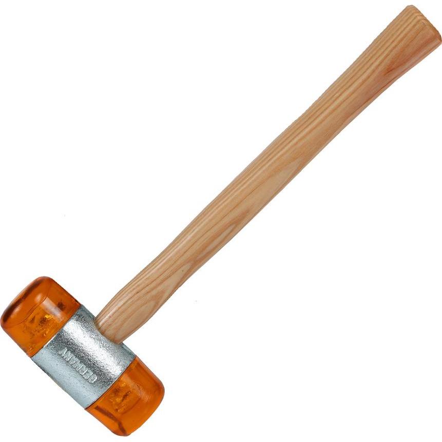 Thumbnail - Dönges, Hammer, Kunststoffhammer mit lackiertem Eschenstiel, 50 mm, gelb (880 g)