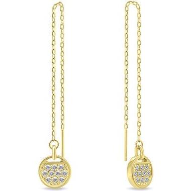Brilio, Ohrringe, Silver - Stylish long chain earrings EA698Y
