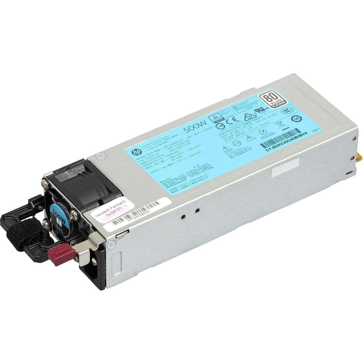 HPE Alimentatore Hot Plug 500W Flexible Slot Platinum 500W Grey (500 W), Alimentatore PC, Grigio