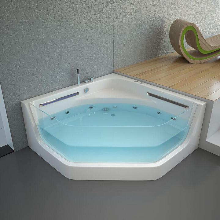 Actual product image Home Deluxe Whirlpool bath INFINITY XL coloured light therapy - 150x150x55cm (240 l, 150 cm, 150 cm)