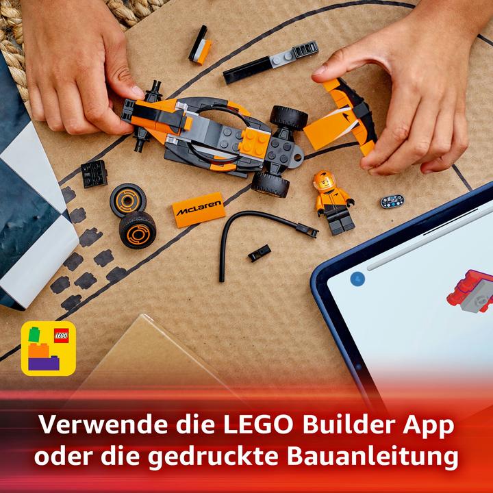Actual product image LEGO F1 Rennfahrer mit McLaren Rennauto (60442, LEGO City)