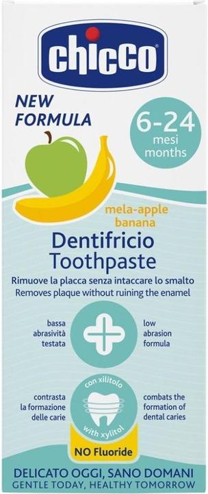Image du produit Chicco Dentifrice au goût de pomme/banane, SANS fluor, 50ml - 6-24m (50 ml)