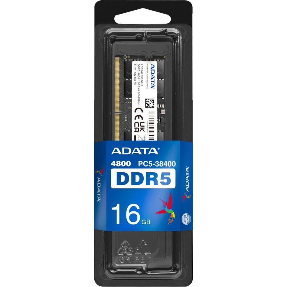 Thumbnail - Adata SO-DDR5 16GB 4800-40 Premier Single Tray (1 x 16GB, 4800 MHz, DDR5-RAM, SO-DIMM), RAM, Schwarz