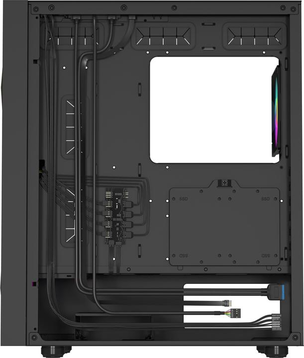 Image du produit Genesis Obudowa Diaxid 605 ARGB czarna (NPC-2172) (ATX, mATX, Mini-ATX)