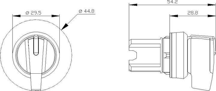 Actual product image Siemens Toggle switch 3stuf bel.b rt rect. 3SU1052-2CN20-0AA0