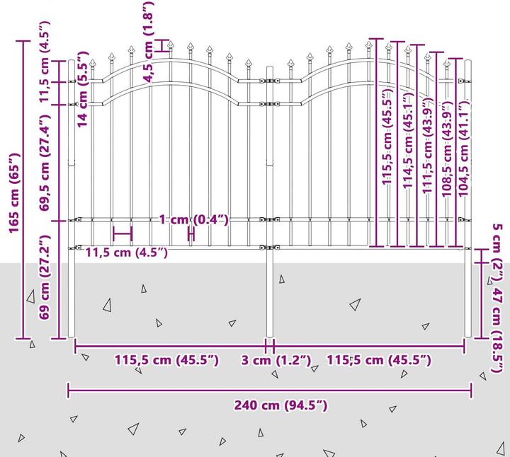 Produktbild vidaXL Gartenzaun