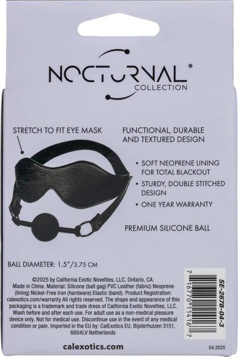 Actual product image CalExotics Eye Mask & Breathable Ball Gag