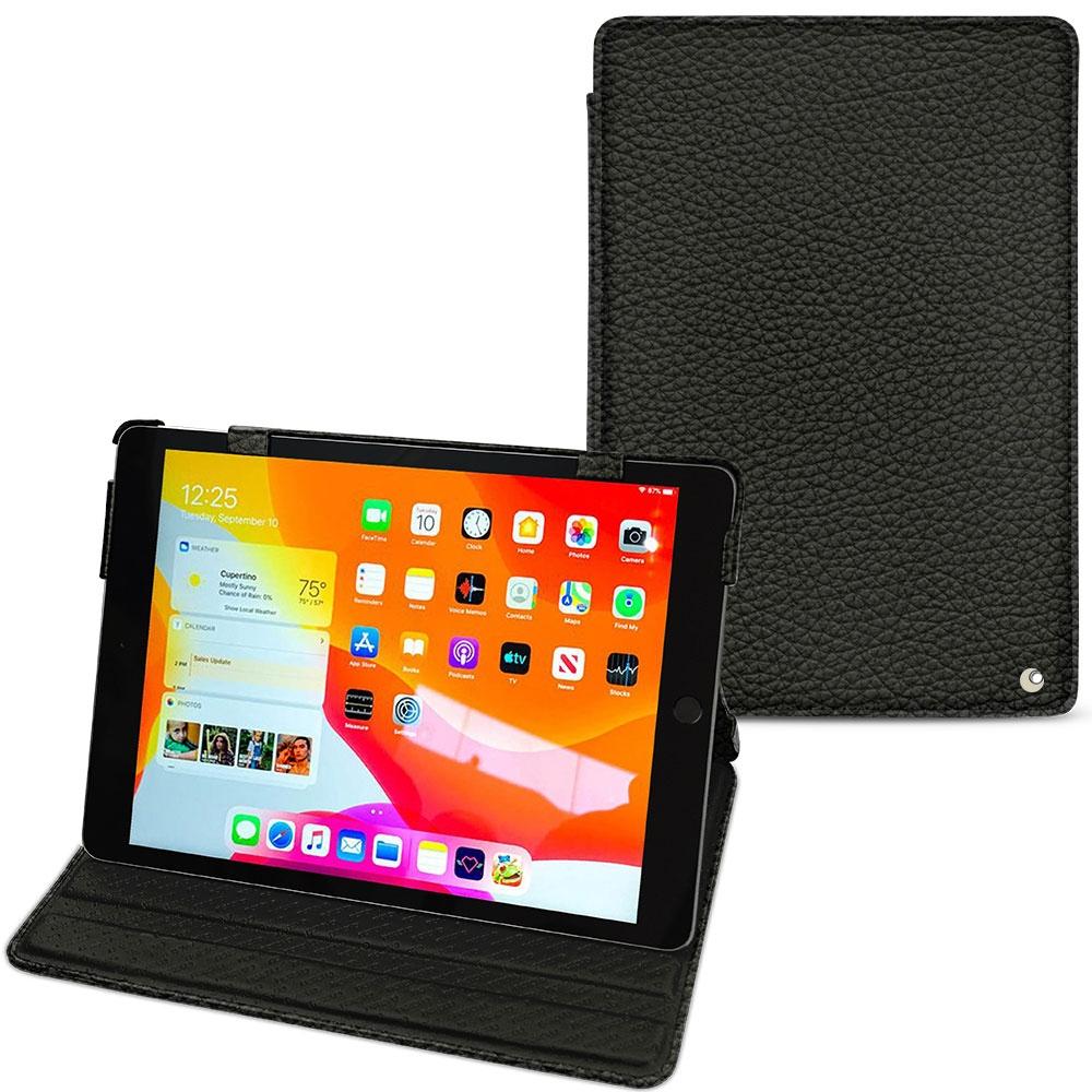 Noreve Lederschutzhülle horizontal (iPad 10.2 2019), Tablet Hülle, Schwarz