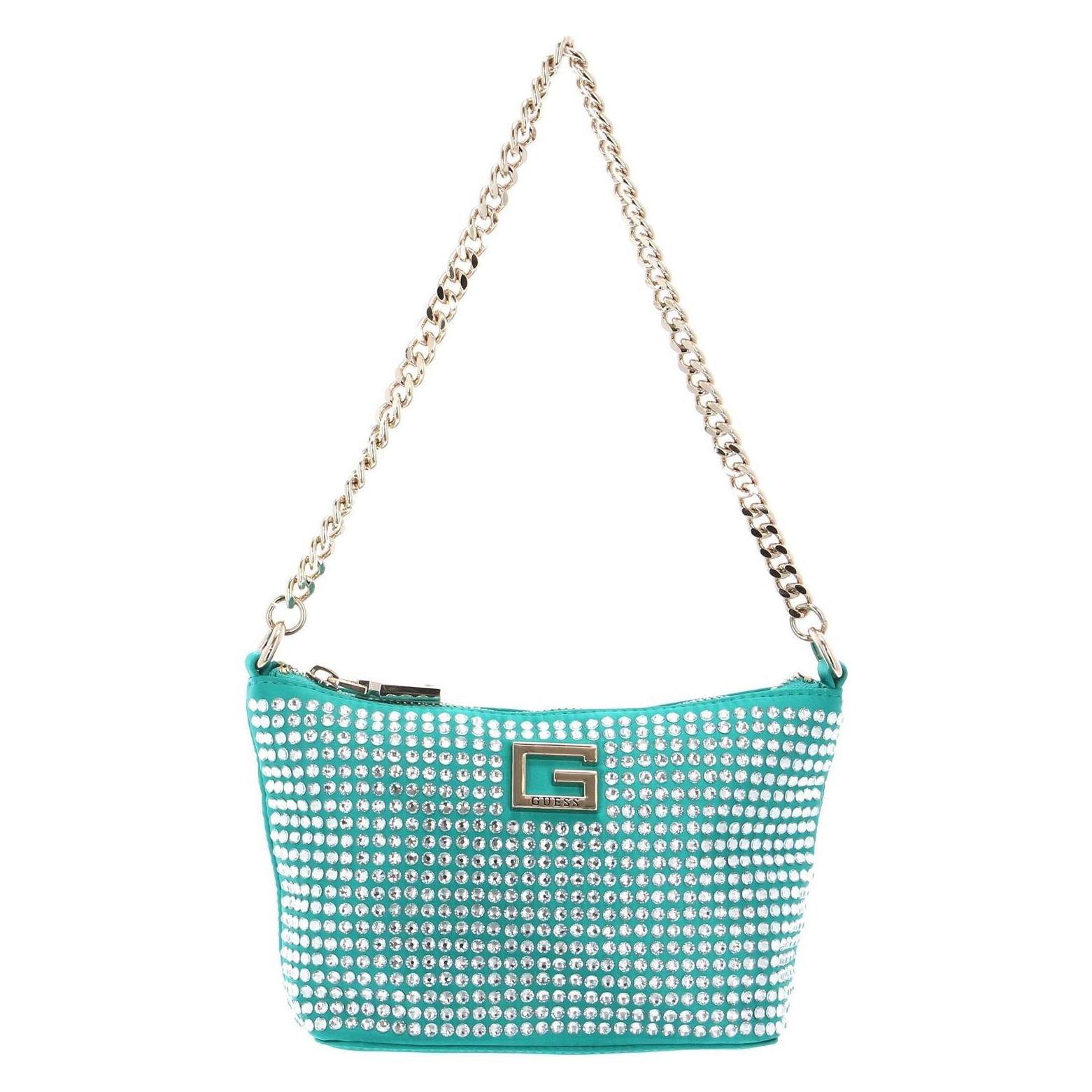 Guess, Damen, Handtasche, Spark Micro Mini Bag, Türkis