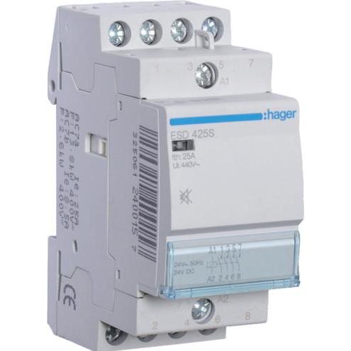 Hager Schütz 24VAC 25A 4S, Relais