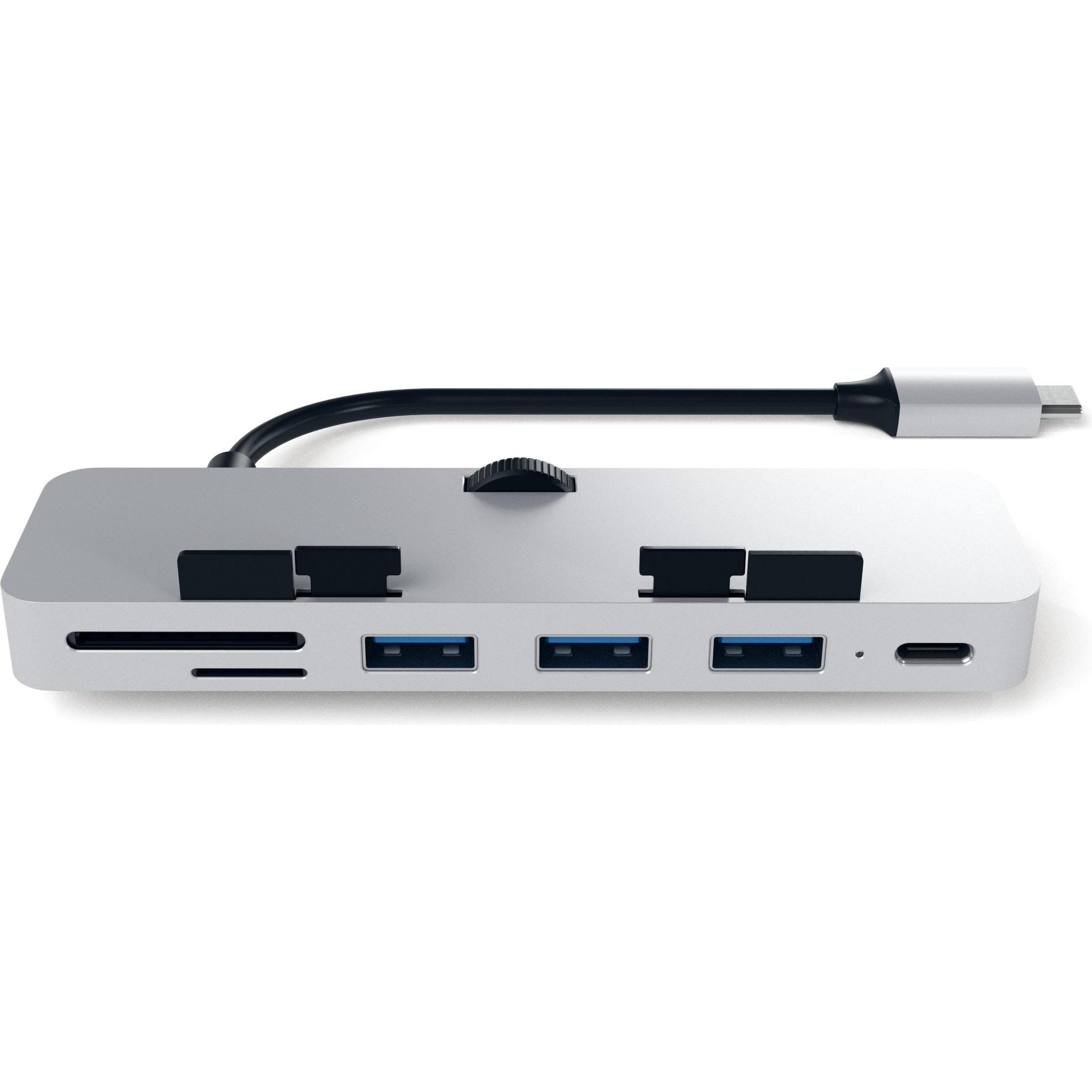 Thumbnail - Satechi Clamp Hub Pro (USB-C, 5 Ports), Dockingstation + USB Hub, Silber